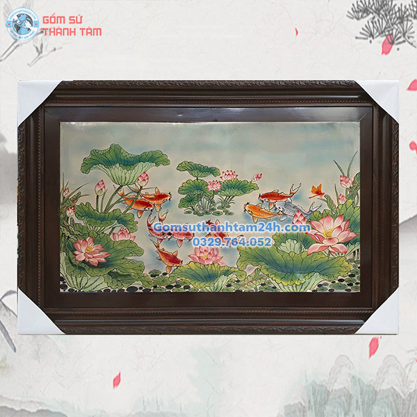 TRANH SỨ CỬU NGƯ QUẦN HỘI Ý NGHĨA PHONG THUỶ