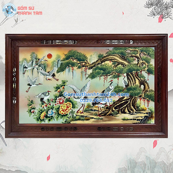 TRANH SỨ BÁT TRÀNG ĐA DẠNG CHỦ ĐỀ KHUNG NGANG TO