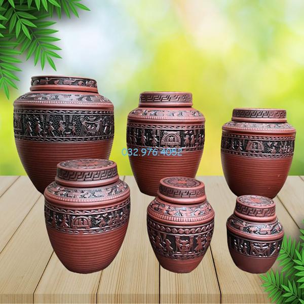 Chum Đựng Gạo Trống Đồng Nắp Phẳng