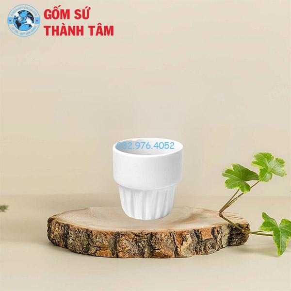Cốc Sứ Trắng Không Quai