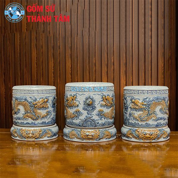 Đồ thờ men rạn rời rồng bát hương