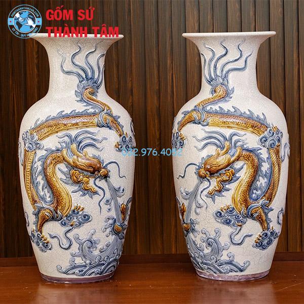Đồ thờ men rạn rời rồng bình hoa