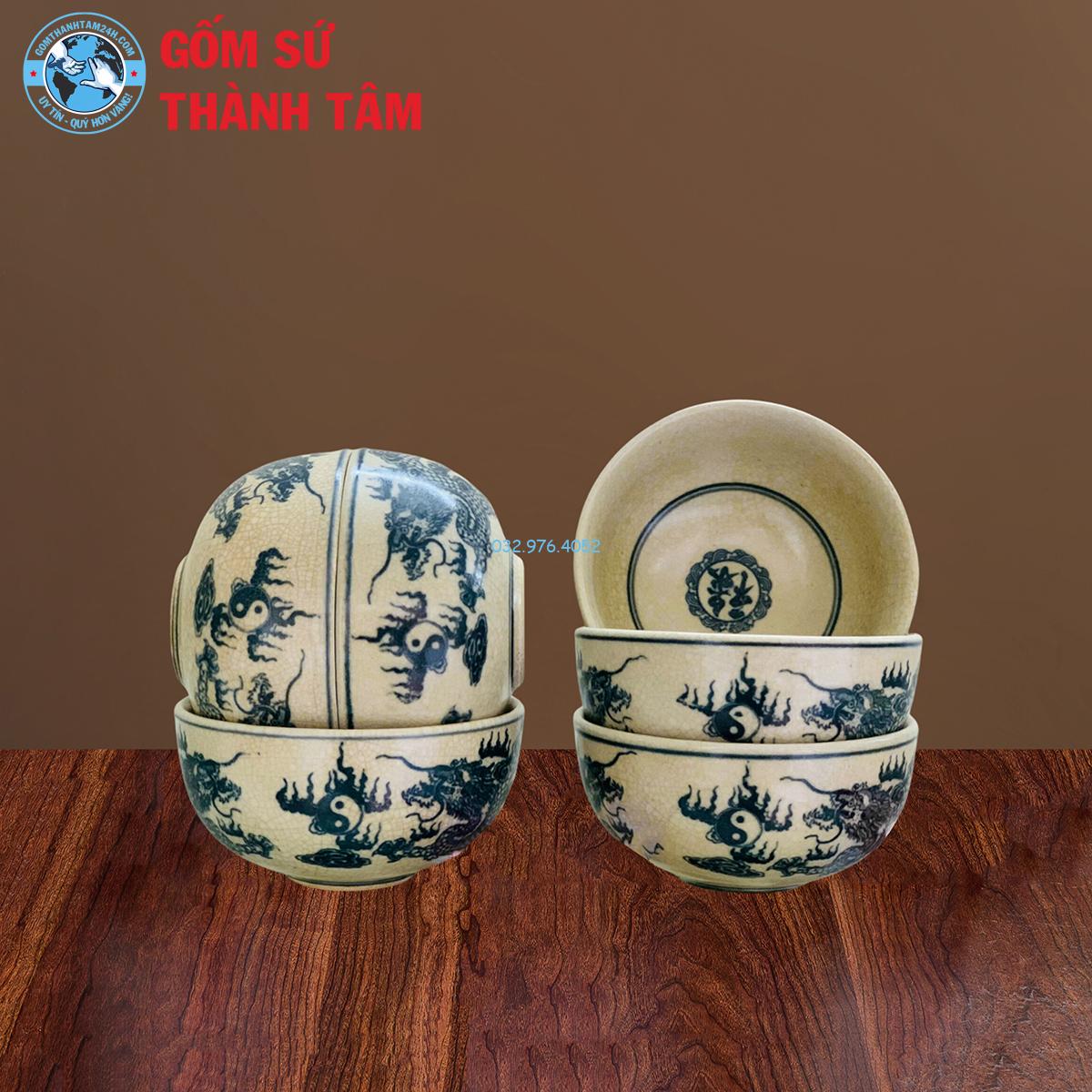 Đồ thờ men rạn tràm cổ rời rồng bát đĩa