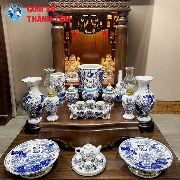Đồ thờ vẽ vàng tổng thể rồng thần tài