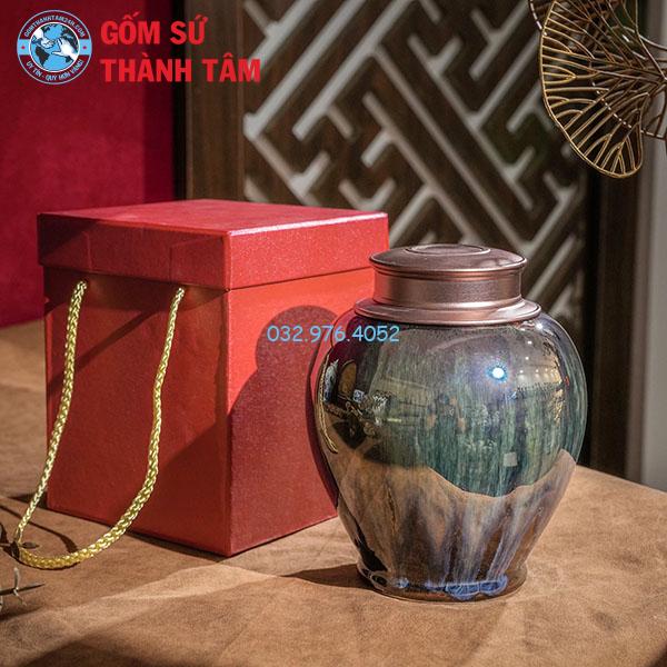 Hộp Đựng Trà Men Hỏa Biến Hộp Đựng Trà Men Hỏa Biến