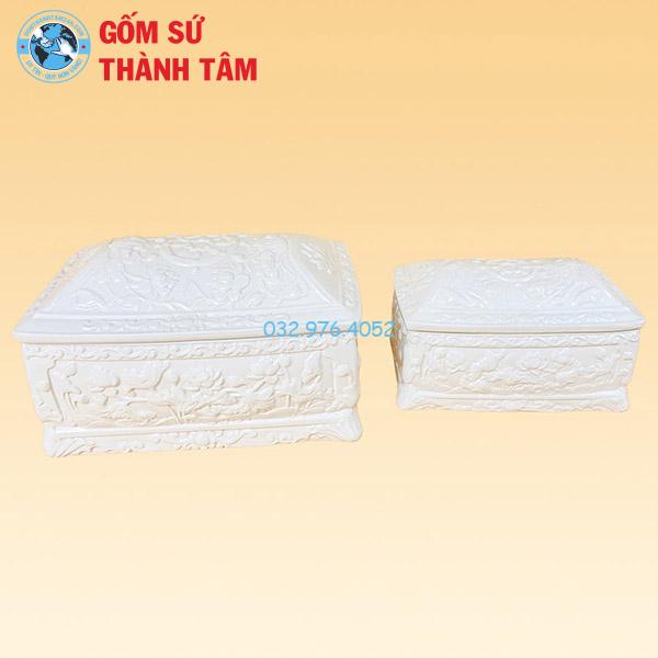 Hũ Tro Nằm Ngang Trắng