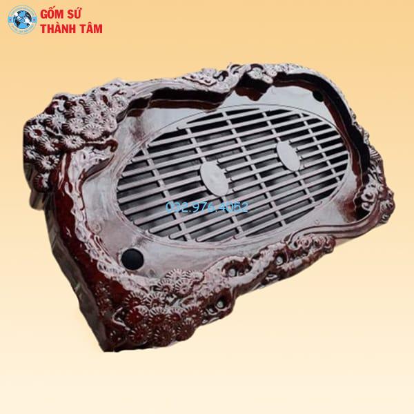 Khay Đựng Ấm Trà Giả Gỗ | Nhựa Kiểu Cách