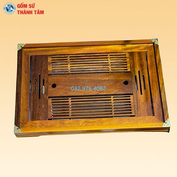 Khay Đựng Ấm Trà Gỗ | Màu Vàng