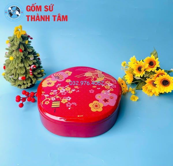 Khay đựng mứt kẹo mai hạc