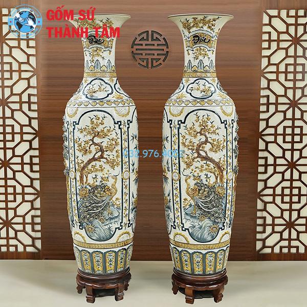 Lục bình đắp nổi tứ quý thường