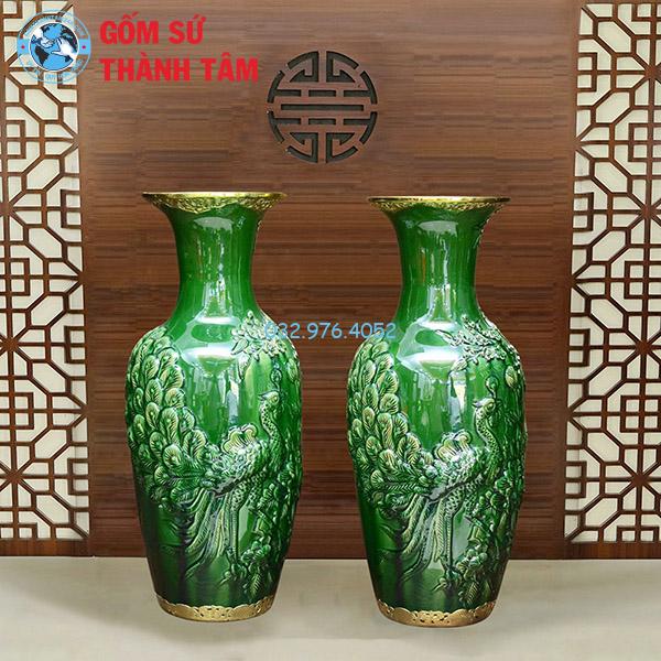 Lục Bình Xanh Ngọc Lọ Để Bàn Thờ Bọc Đồng Đa Dạng