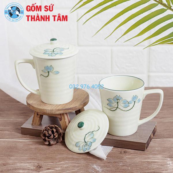 Ly Sứ Quà Tặng | Men Kem Vẽ Hoa Văn