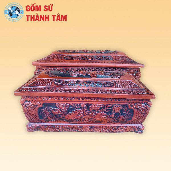 Quách Tiểu Hoa Sen Khắc Nổi