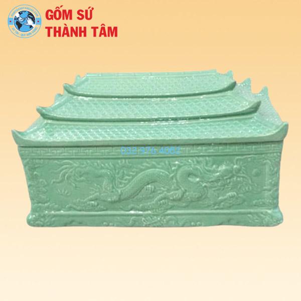Quách Tiểu Xanh Ngọc 3 Mái Khắc Nổi