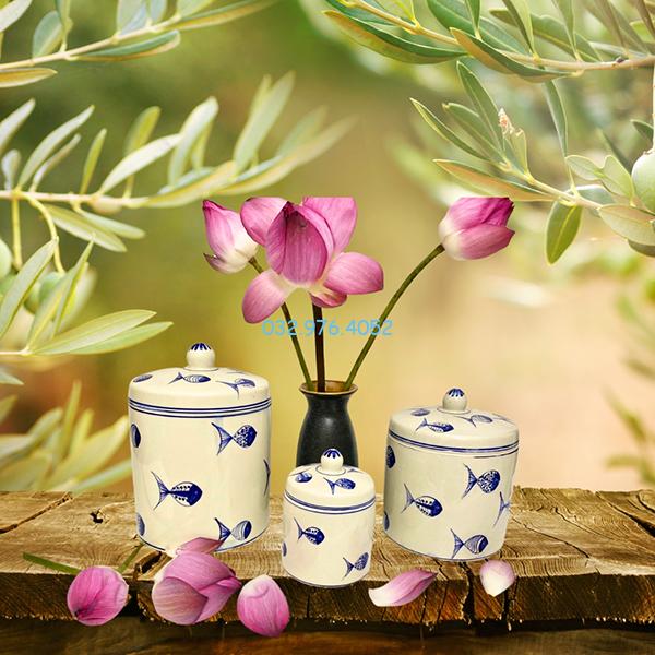 Vại Muối Dưa Cà Hình Cá Xanh