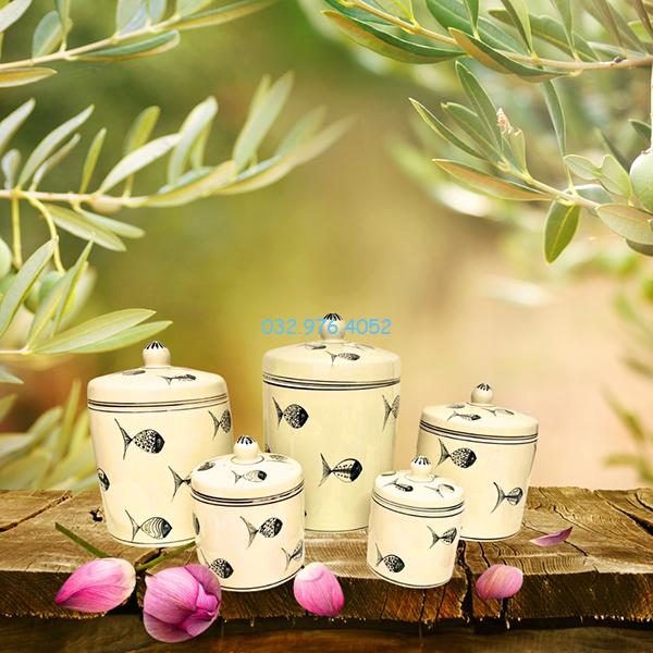 Vại Muối Dưa Cà Hình Cá Xanh