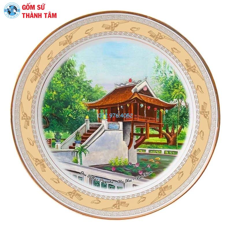 Đĩa sứ thiết kế hiện đại kết hợp yếu tố Hà Nội