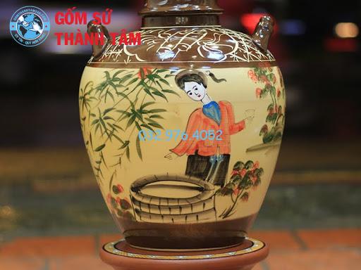 Lựa chọn ngâm rượu tắc kè bằng bình gốm sứ
