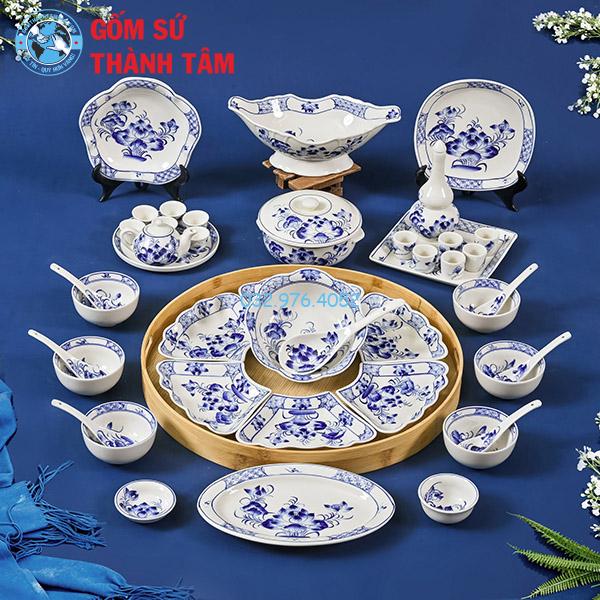 Bộ bát đĩa mặt trời hoạ tiết 3