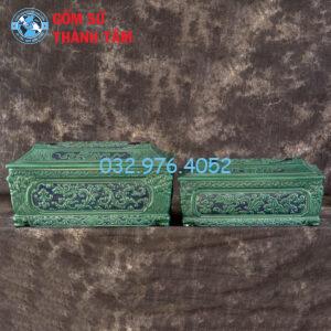 Mua bo quach tieu gom su mau xanh ngoc khac noi hoa van dep mat 2