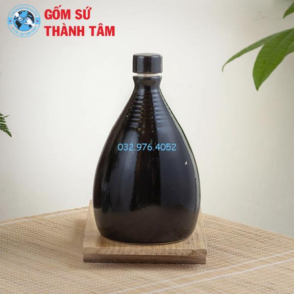 Nậm Rượu Bình Trụ Nâu