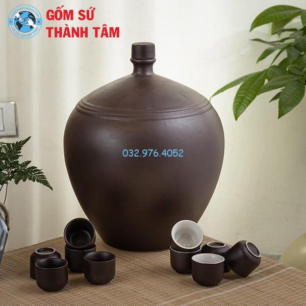 Nậm Rượu Lá Dáng Tròn