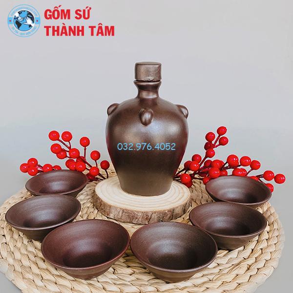 Nậm Rượu Vấu Nâu Thô