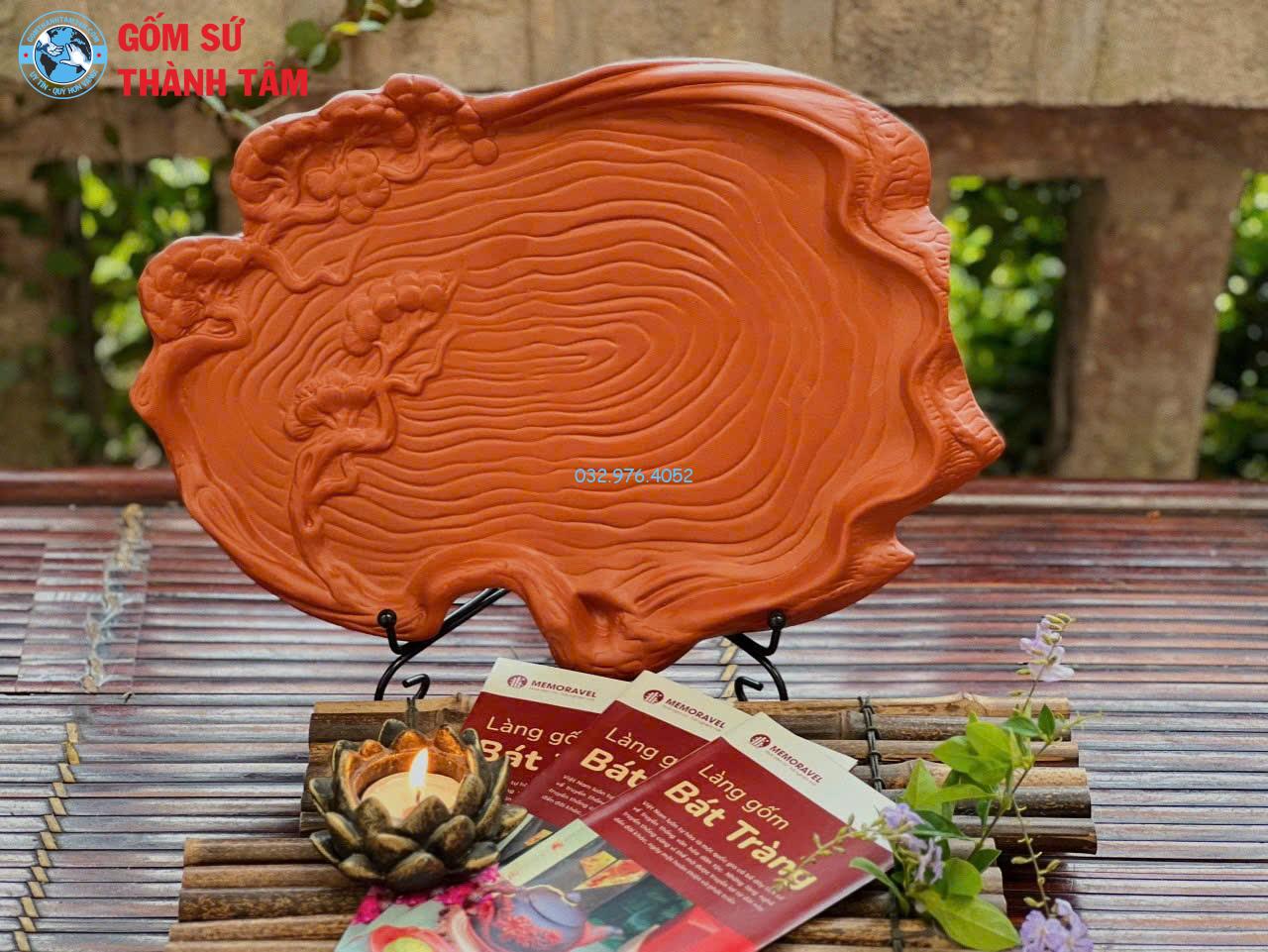 Khay sứ đỏ hình khác