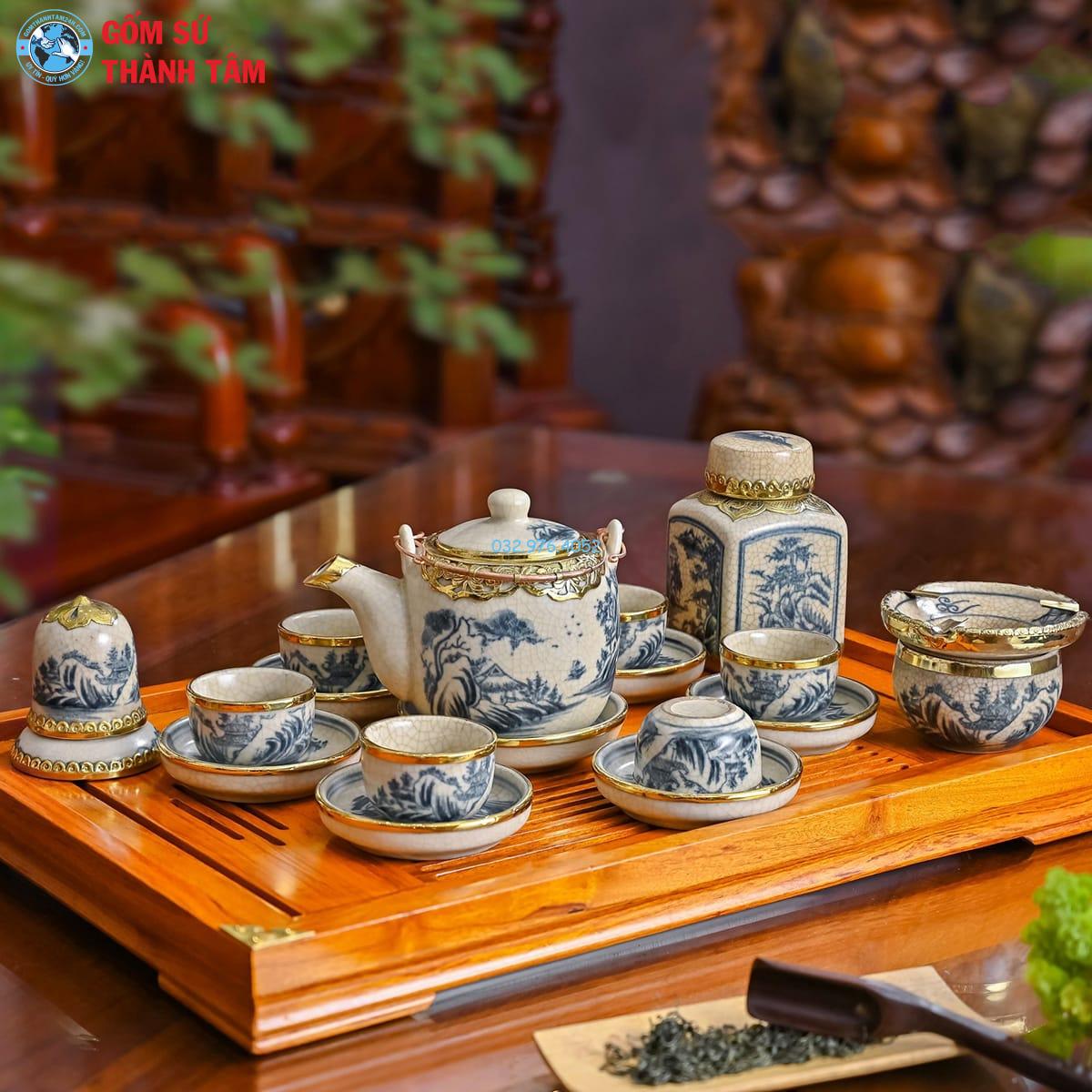 Ấm Chén Men Rạn Cổ | Bộ Vại