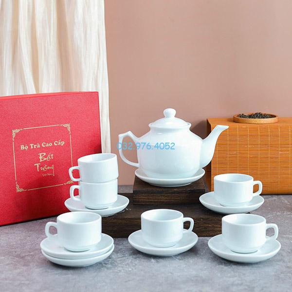Ấm Chén Trắng Cao Cấp
