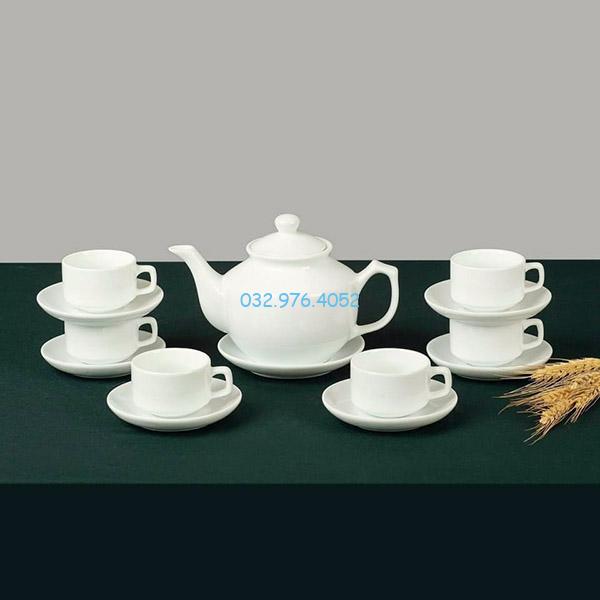 Ấm Chén Trắng Cao Cấp