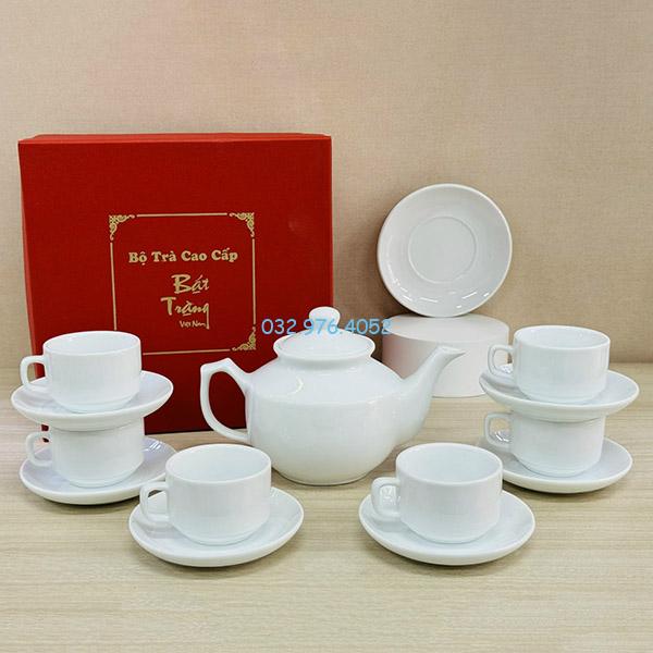 Ấm Chén Trắng Cao Cấp