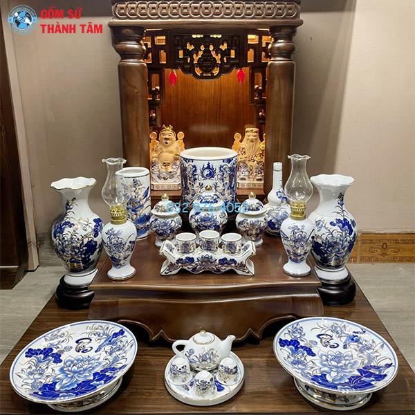 Bộ đồ thờ vẽ vàng – Ban thờ thần tài