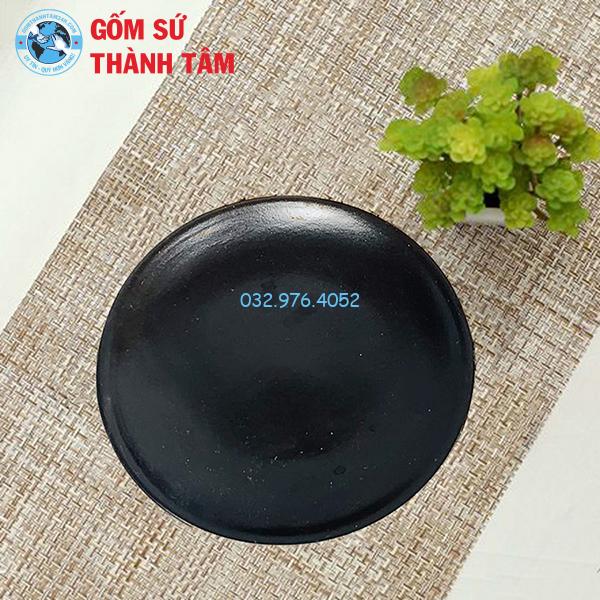 Bát đĩa gốm sứ men đen lỳ ảnh rời