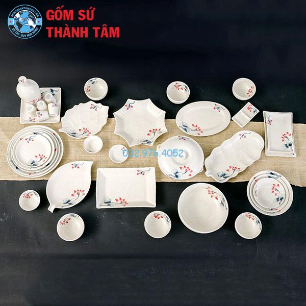 Bát đĩa nhà hàng men trắng trứng