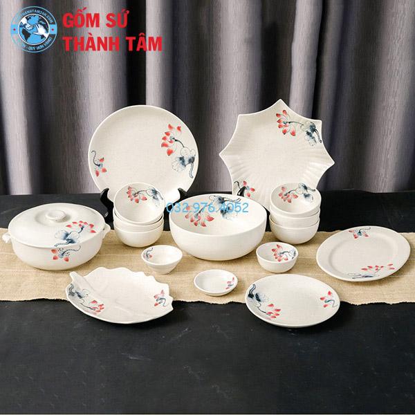 Bát đĩa nhà hàng men trắng trứng
