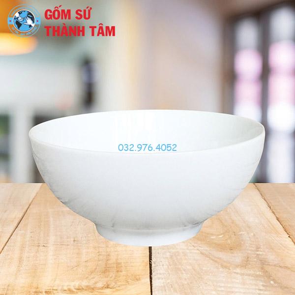 Bát đĩa tô sứ trắng bát sâu lòng