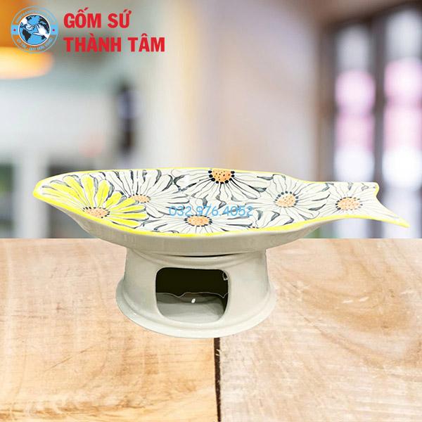 Bát hầm nóng thức ăn bếp cá men kem
