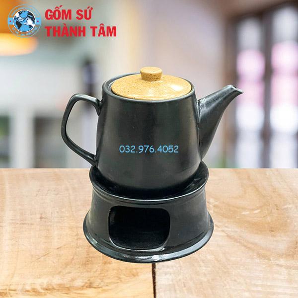 Bát hầm nóng thức ăn bếp men gốm có tai