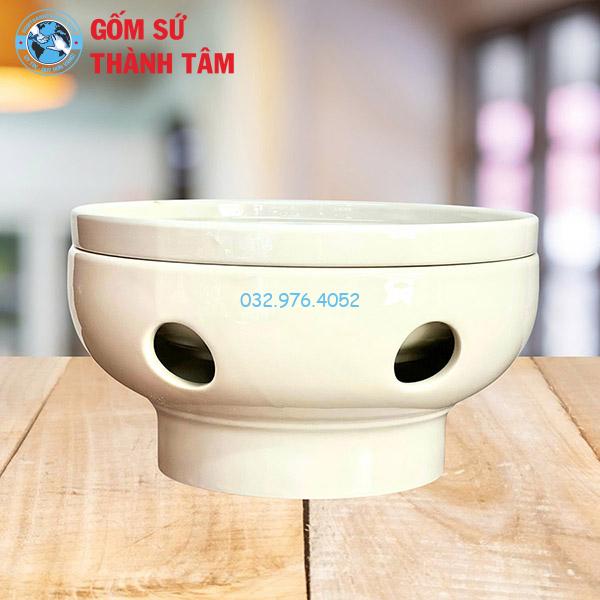 Bát hầm nóng thức ăn bếp tròn thấp men chảy