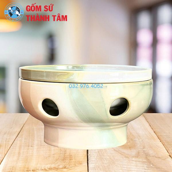Bát hầm nóng thức ăn bếp tròn thấp men chảy