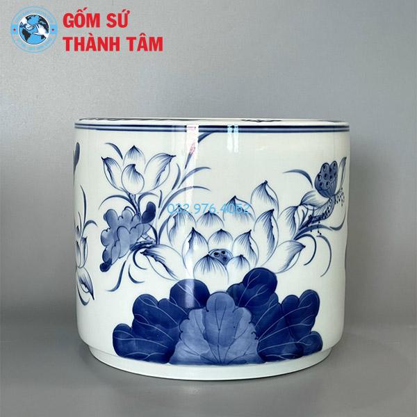 Bát Hương Men Xanh Ngọc Sen