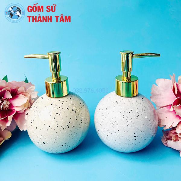 Bình đựng dầu gội sữa tắm dáng tròn