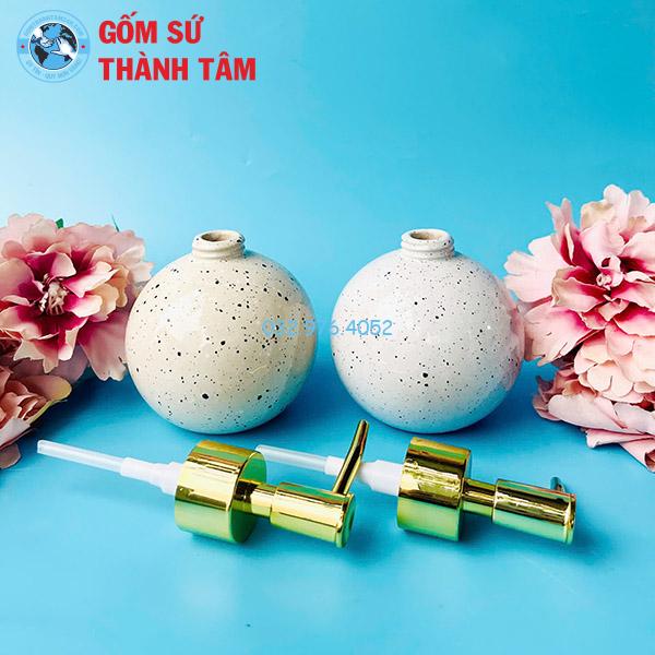Bình đựng dầu gội sữa tắm dáng tròn
