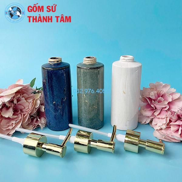 Bình đựng dầu gội sữa tắm dáng trụ cao
