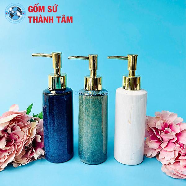 Bình đựng dầu gội sữa tắm dáng trụ cao