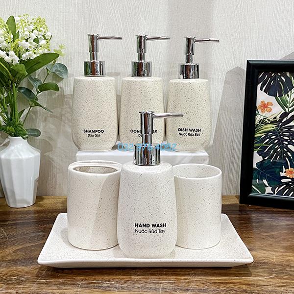 Bình đựng sữa tắm dáng trụ cao