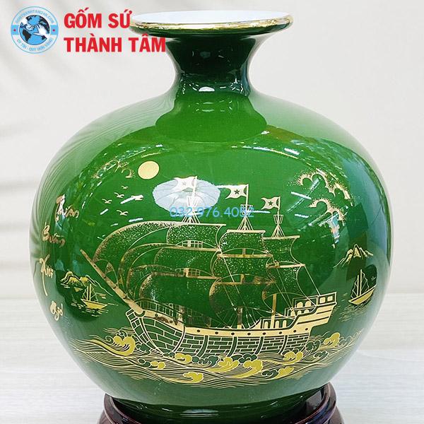 Bình hút lộc mệnh mộc thuận buồm xuôi gió trơn 24k