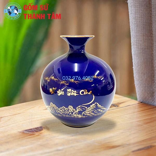 Bình hút lộc mệnh Thuỷ mã đáo thành công trơn 24k