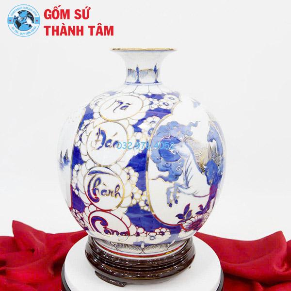 Bình hút lộc vẽ vàng mã đáo thành công